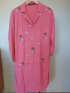 Beechtree Embroidered Shirt Dress/Tunic Loose Fit Sz 8